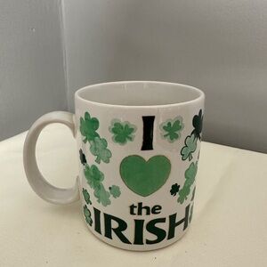 Vintage Enesco Green and White Irish Mug “I Love The Irish”